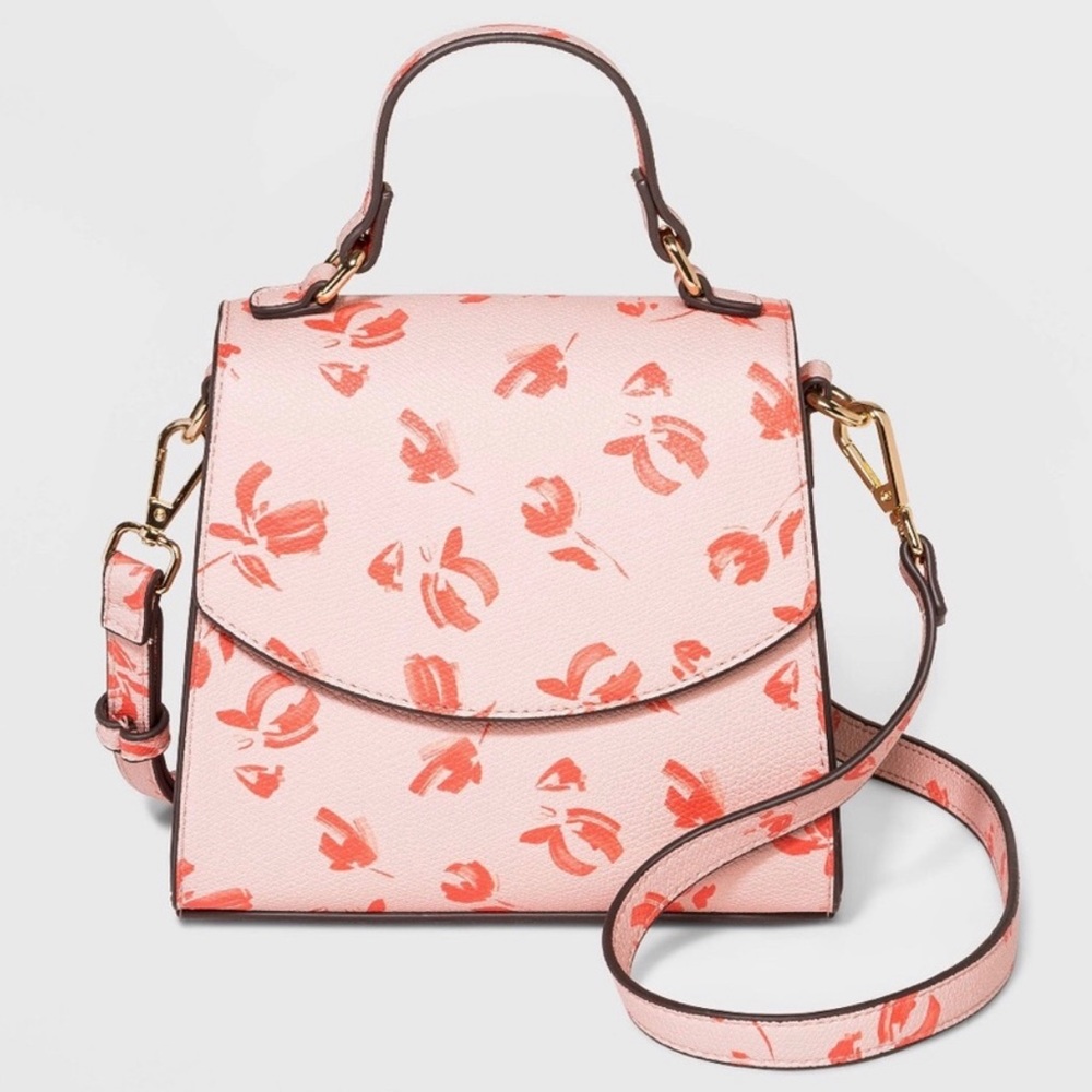 A New Day Pink Floral Mini Satchel Crossbody